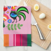 Polnische Volkskunst - Blumenstickermuster Geschirrtuch (Viertel Falte)