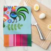 Polnische Volkskunst - Blumenstickermuster Geschirrtuch (Viertel Falte)