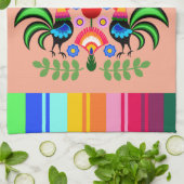 Polnische Volkskunst - Blumenstickermuster Geschirrtuch (Gefaltet)