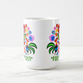 Polnische Volkskunst - Blumenstickermuster Kaffeetasse (Mittel)
