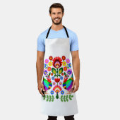 Polnische Volkskunst - Blumenstickermuster Schürze (Getragen)