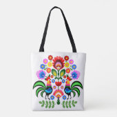 Polnische Volkskunst - Blumenstickermuster Tasche (Rückseite)