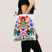 Polnische Volkskunst - Blumenstickermuster Tasche (Von Nahem)