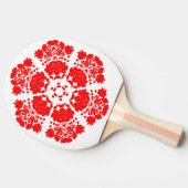 Polnische Volkskunst - Blumenstickermuster Tischtennis Schläger (Seitenansicht)