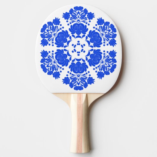 Polnische Volkskunst - Blumenstickermuster Tischtennis Schläger (Vorderseite)