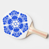 Polnische Volkskunst - Blumenstickermuster Tischtennis Schläger (Seitenansicht)