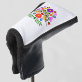 Polnische Volkskunst - Blumenstickermuster und cu Golf Headcover (3/4 Vorderseite)
