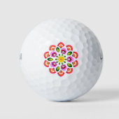 Polnische Volkskunst - Blumenstickermuster und cu Golfball (Vorderseite)