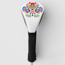 Polnische Volkskunst - florales Stickmuster und Au