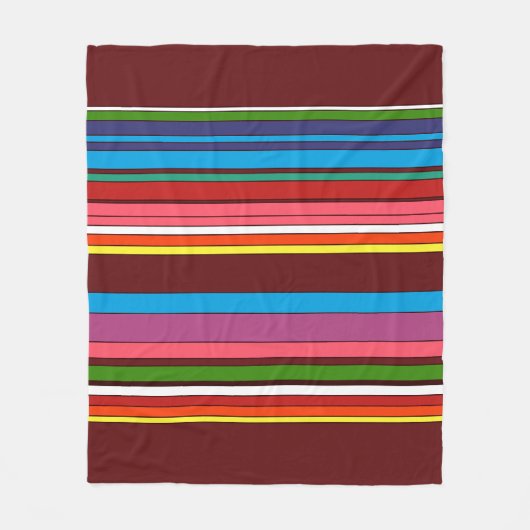 Polnische Volkskunst gestreift Fleece Blanket (Vorderseite)