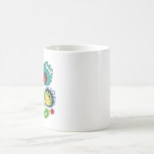 Polnische Volkslieder-Blume grün Kaffeetasse (Mittel)