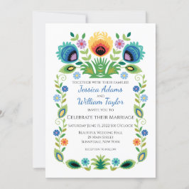 Polnische Volksmörder-Blume Lavendel und Gelb Einladung