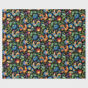 Polnische Volksroster Geschenkpapier