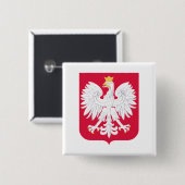 Polnische Wappen Button (Vorne & Hinten)