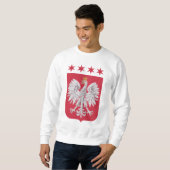 Polnische Wappen-Chicago-Flaggen-Sterne Sweatshirt (Vorne ganz)