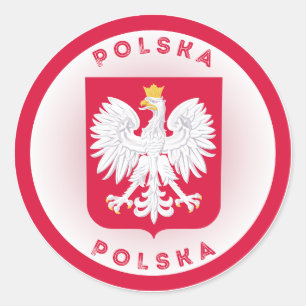 Polnische Wappen-Circle-Form Runder Aufkleber