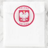 Polnische Wappen-Circle-Form Runder Aufkleber (Tasche)
