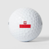 Polnische Wappen-Flagge Golfball (Vorderseite)