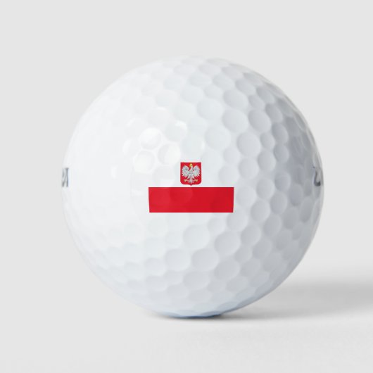 Polnische Wappen-Flagge Golfball (Vorderseite)