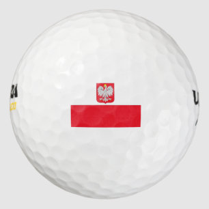 Polnische Wappen-Flagge Golfball