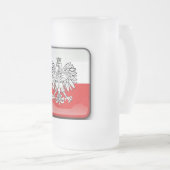 Polnische Wappen Mattglas Bierglas (VorderseiteRechts)