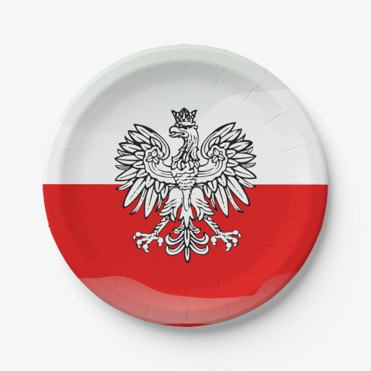 Polnische Wappen Pappteller (Vorderseite)