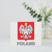 Polnische Wappen Postkarte (Stehend Vorderseite)