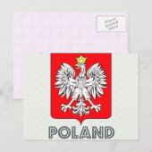 Polnische Wappen Postkarte (Vorne/Hinten)