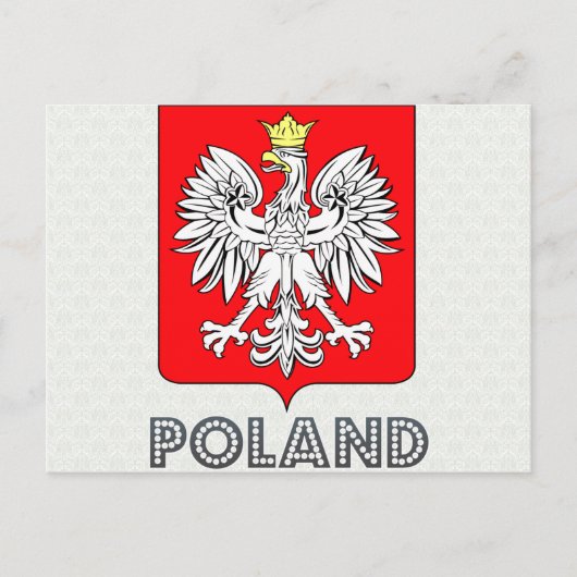 Polnische Wappen Postkarte (Vorderseite)