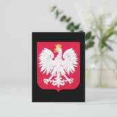 Polnische Wappen Postkarte (Stehend Vorderseite)