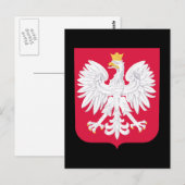 Polnische Wappen Postkarte (Vorne/Hinten)