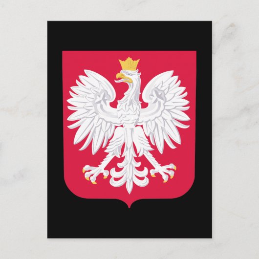 Polnische Wappen Postkarte (Vorderseite)