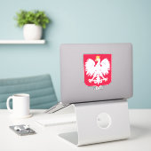 Polnische Wappenküste Patriotisch Aufkleber (Laptop auf Schreibtisch)