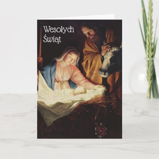 Polnische Weihnachtskarte - Boże Narodzenie Karte (Vorderseite)