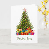 Polnische Weihnachtskarte - Boże Narodzenie Karte (Gelbe Blume)