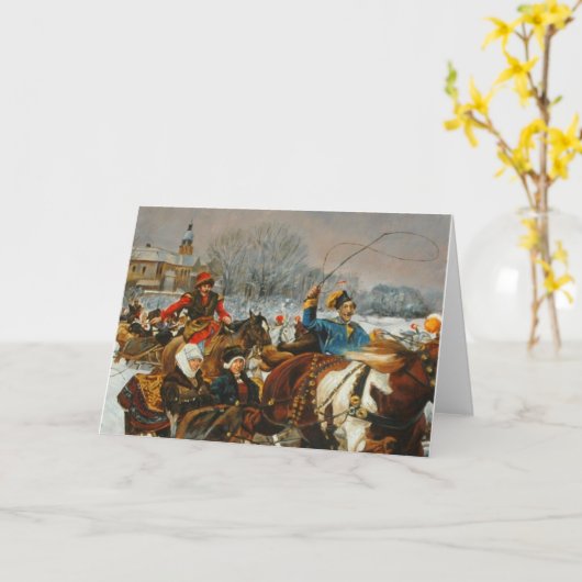 Polnische Weihnachtskarte Karte (Gelbe Blume)