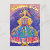 Polnische Weihnachtskarte Postkarte (Vorderseite)