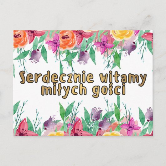 Polnische Welcome Card Young Coupe Postcard Postkarte (Vorderseite)