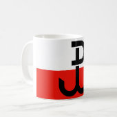 Polnische Widerstand-Flagge Kaffeetasse (Vorderseite Links)