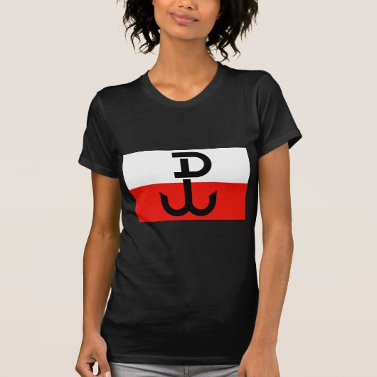 Polnische Widerstand-Flagge T-Shirt (Vorderseite)