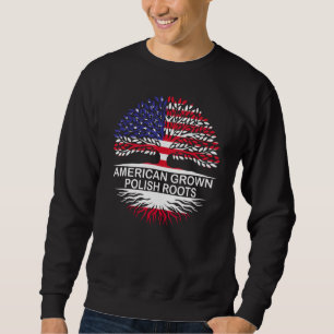 Polnische Wurzelfahne des amerikanischen Anbaugebi Sweatshirt