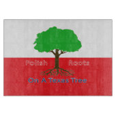 Polnische Wurzeln auf einem Texasbaum Schneidebrett (Vorderseite)