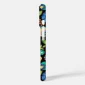 Polnische Wycinanki Floral auf Schwarz Case-Mate iPhone Hülle (Rückseite / Links)