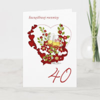 Polnischer 40. Hochzeitstag mit Champagner