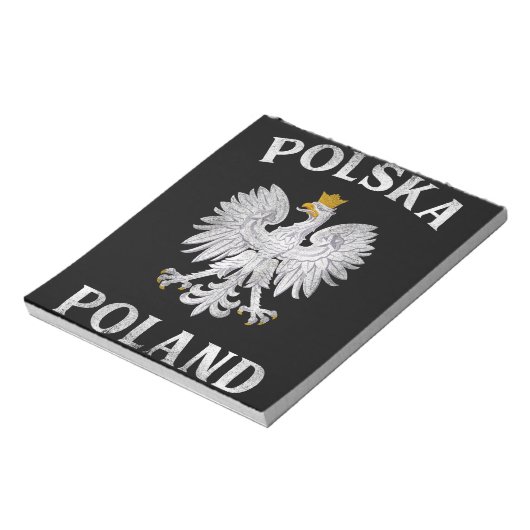 Polnischer Adler auf polnischer Seite Wappen Polsk Notizblock (Rotiert)