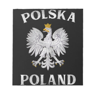 Polnischer Adler auf polnischer Seite Wappen Polsk Notizblock