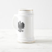 Polnischer Adler Beer Stein Bierglas (Vorderseite Links)