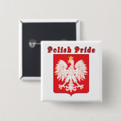 Polnischer Adler Button (Vorne & Hinten)