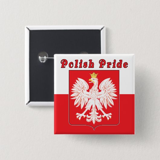 Polnischer Adler Button (Vorne & Hinten)