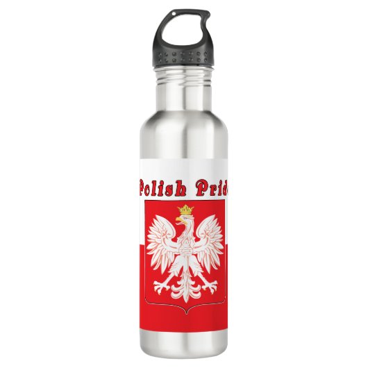 Polnischer Adler Edelstahlflasche (Vorderseite)